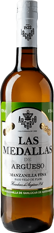 10,95 € 免费送货 | 强化酒 Argüeso Manzanilla D.O. Manzanilla-Sanlúcar de Barrameda 安达卢西亚 西班牙 Palomino Fino 瓶子 75 cl