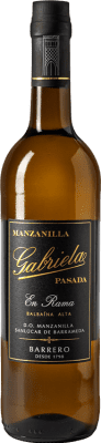 28,95 € 免费送货 | 强化酒 Barrero Gabriela Manzanilla Pasada en Rama D.O. Manzanilla-Sanlúcar de Barrameda 安达卢西亚 西班牙 Listán White 瓶子 75 cl