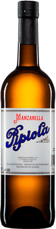 10,95 € Envoi gratuit | Vin Fortifié Barrero Pipiola D.O. Manzanilla-Sanlúcar de Barrameda Andalousie Espagne Listán Bouteille 75 cl