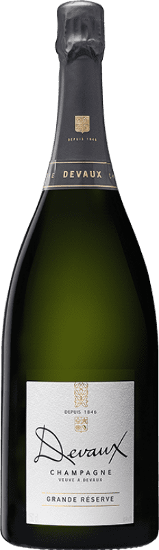 81,95 € 送料無料 | 白のスパークリングワイン Devaux グラン・レセルバ A.O.C. Champagne シャンパン フランス Pinot Noir — ピノ・ノワール, Chardonnay — シャルドネ マグナムボトル 1,5 L