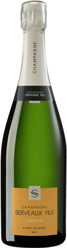 45,95 € 送料無料 | 白のスパークリングワイン Serveaux Carte d'Or Brut — ブリュット A.O.C. Champagne シャンパン フランス Pinot Noir — ピノ・ノワール, Chardonnay — シャルドネ, Pinot Meunier — ピノ・ムニエ 75 cl