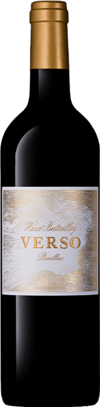 45,95 € Бесплатная доставка | Красное вино Château Haut-Batailley Verso A.O.C. Pauillac Франция Merlot — Мерло, Cabernet Sauvignon — Каберне Совиньон Бутылка 75 cl