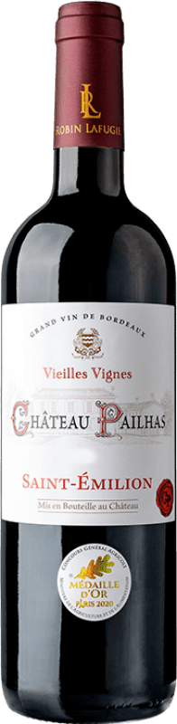 19,95 € Free Shipping | Red wine Robin Lafugie Vieilles Vignes A.O.C. Saint-Émilion France Merlot, Cabernet Franc Bottle 75 cl