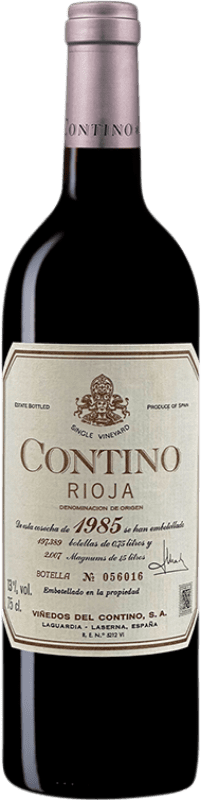 296,95 € Kostenloser Versand | Rotwein Viñedos del Contino Reserve 1985 D.O.Ca. Rioja La Rioja Spanien Tempranillo, Grenache, Graciano, Mazuelo Flasche 75 cl