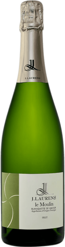 10,95 € 送料無料 | 白スパークリングワイン Domaine J. Laurens Le Moulin Brut A.O.C. Blanquette de Limoux フランス Chardonnay, Mauzac ボトル 75 cl