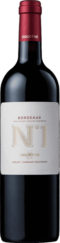 15,95 € 送料無料 | 赤ワイン Dourthe Nº 1 Rouge A.O.C. Bordeaux ボルドー フランス Merlot, Cabernet Sauvignon ボトル 75 cl