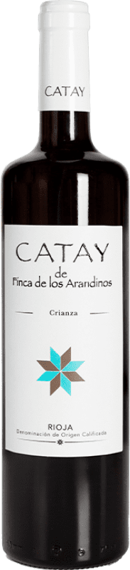 13,95 € Spedizione Gratuita | Vino Rosso Finca de Los Arandinos Catay Crianza — Invecchiato in Botte D.O.Ca. Rioja La Rioja Spagna Tempranillo, Garnacha — Grenache, Mazuelo 75 cl