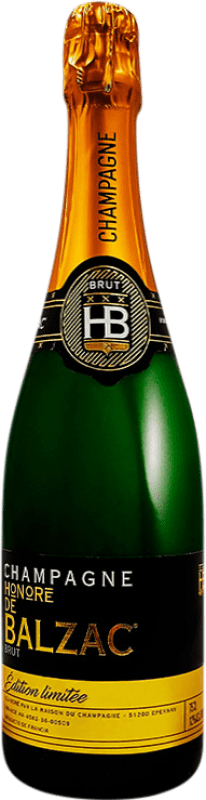 48,95 € 免费送货 | 白起泡酒 G.H. Martel Honoré de Balzac Brut — 起泡酒 干型 限量版 A.O.C. Champagne 香槟酒 法国 Pinot Noir — 黑皮诺, Chardonnay — 莎当妮, Pinot Meunier — 黑皮诺·莫尼耶 瓶装 75 cl