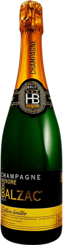 48,95 € 送料無料 | 白スパークリングワイン G.H. Martel Honoré de Balzac Edition Limitée Brut A.O.C. Champagne シャンパン フランス Pinot Black, Chardonnay, Pinot Meunier ボトル 75 cl