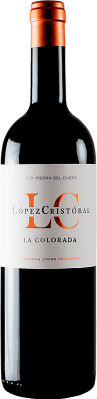 24,95 € 免费送货 | 红酒 López Cristóbal La Colorada D.O. Ribera del Duero 卡斯蒂利亚莱昂 西班牙 Tempranillo 瓶子 75 cl