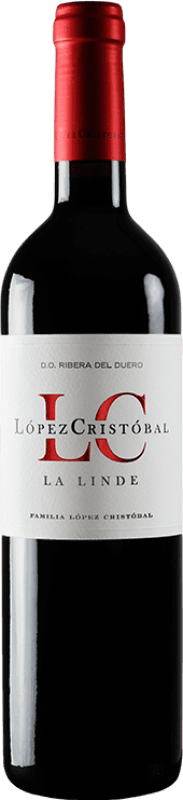 13,95 € Free Shipping | Red wine López Cristóbal La Linde D.O. Ribera del Duero Castilla y León Spain Tempranillo, Merlot Bottle 75 cl