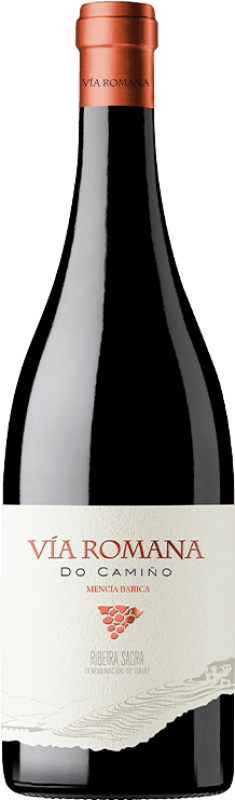 22,95 € 免费送货 | 红酒 Méndez Rojo Vía Romana do Camiño Barrica D.O. Ribeira Sacra 加利西亚 西班牙 Mencía 瓶子 75 cl