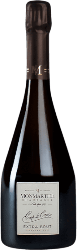 61,95 € 送料無料 | 白スパークリングワイン Monmarthe Coup de Coeur Premier Cru エキストラブラット A.O.C. Champagne シャンパン フランス Pinot Black, Chardonnay ボトル 75 cl