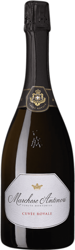 33,95 € Spedizione Gratuita | Spumante bianco Montenisa Marchese Antinori Cuvée Royale D.O.C.G. Franciacorta Italia Pinot Nero, Chardonnay, Pinot Bianco Bottiglia 75 cl