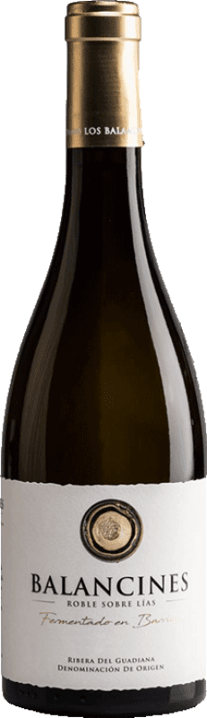 15,95 € Kostenloser Versand | Weißwein Pago Los Balancines Sobre Lías Eiche D.O. Ribera del Guadiana Spanien Viura Flasche 75 cl