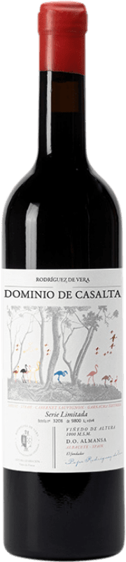 24,95 € 免费送货 | 红酒 Rodríguez de Vera Dominio de Casalta Tinto D.O. Almansa 西班牙 Merlot, Syrah, Cabernet Sauvignon, Grenache Tintorera 瓶子 75 cl