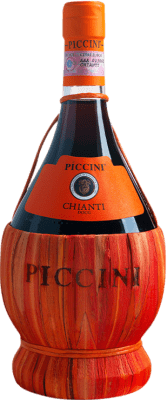 15,95 € Free Shipping | Red wine Piccini Fiasco D.O.C.G. Chianti Classico Italy Sangiovese Bottle 1 L