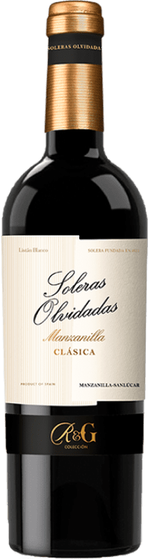 33,95 € 免费送货 | 加强葡萄酒 Rolland & Galarreta Olvidadas Solera — 雪利酒系统 D.O. Manzanilla-Sanlúcar de Barrameda 安达卢西亚 西班牙 Listán — 利斯坦 中瓶装 50 cl