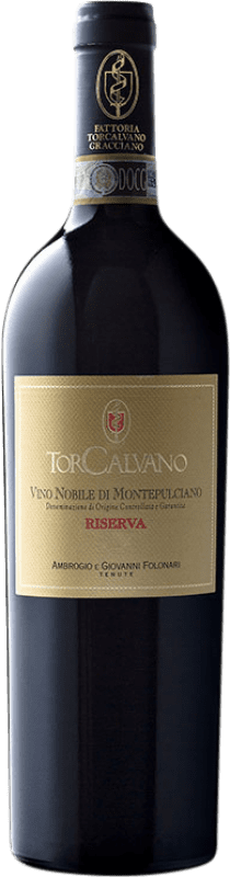 26,95 € Kostenloser Versand | Rotwein Torcalvano Reserve — Gereift D.O.C.G. Vino Nobile di Montepulciano Italien Prugnolo Gentile Flasche 75 cl