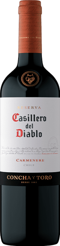 14,95 € Free Shipping | Red wine Concha y Toro Casillero del Diablo Reserve I.G. Valle Central Central Valley Chile Carmenère Bottle 75 cl