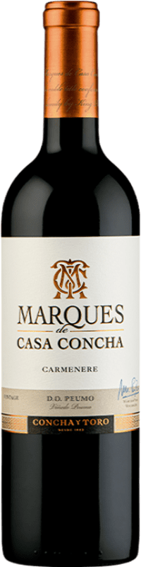 26,95 € 免费送货 | 红酒 Concha y Toro Marqués de Casa Concha D.O. Area Peumo 智利 Merlot, Cabernet Sauvignon, Carmenère 瓶子 75 cl