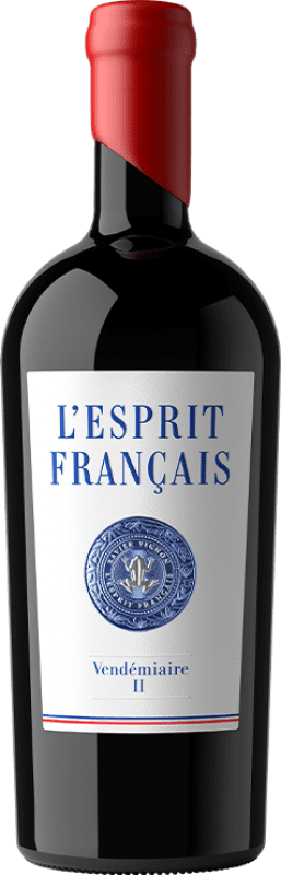 43,95 € Бесплатная доставка | Красное вино Xavier Vignon L'Esprit Français Vendémiaire II Рона Франция Syrah, Grenache, Monastrell бутылка 75 cl