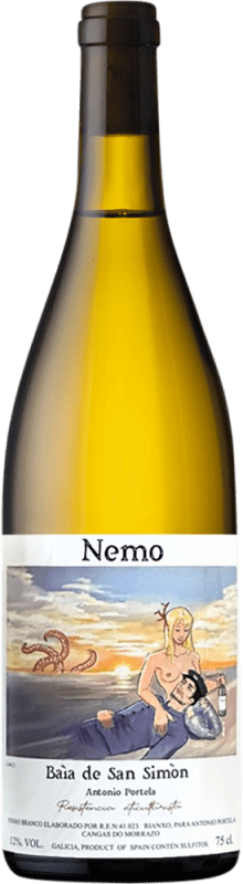 33,95 € Kostenloser Versand | Weißwein Antonio Portela Nemo Galizien Spanien Albariño Flasche 75 cl