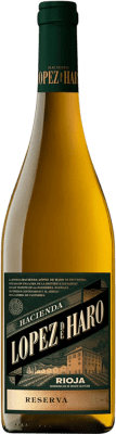 16,95 € 送料無料 | 白ワイン Hacienda López de Haro Blanco 予約 D.O.Ca. Rioja ラ・リオハ スペイン Viura, Malvasía, Grenache White, Torrontés, Tempranillo White ボトル 75 cl