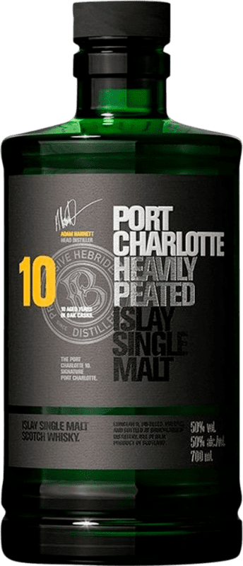 89,95 € Envío gratis | Whisky Single Malt Bruichladdich Port Charlotte Reino Unido Botella 70 cl