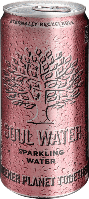 23,95 € 送料無料 | 24個入りボックス 水 Menno Koopmans Soul Water Sparkling バレアレス諸島 スペイン アルミ缶 33 cl