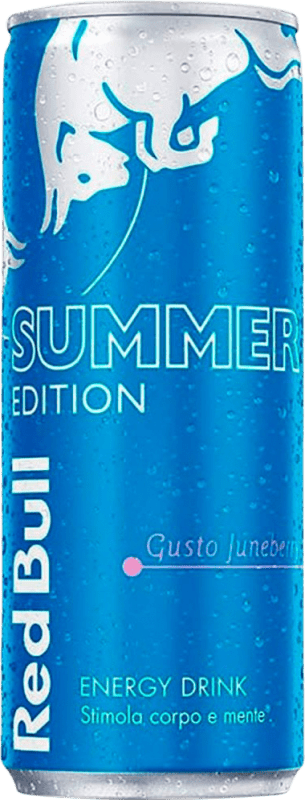 56,95 € Envio grátis | Caixa de 24 unidades Bebida Energética Red Bull Energy Drink Juneberry Summer Áustria Lata 25 cl Berries — Bagas