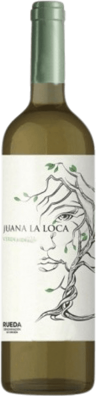 9,95 € Spedizione Gratuita | Vino bianco 6 Placeres Juana la Loca Blanco Giovane D.O. Rueda Castilla y León Spagna Verdejo Bottiglia 75 cl