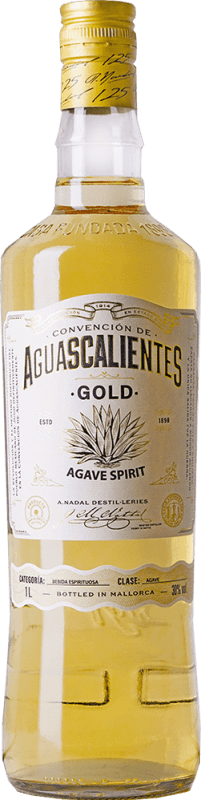 14,95 € 免费送货 | 利口酒 Antonio Nadal Aguascalientes Gold — 金色版 西班牙 1 L Ágave — 龙舌兰, Aguardiente — 白兰地