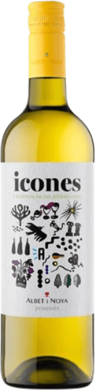 9,95 € Spedizione Gratuita | Vino bianco Albet i Noya Icones Blanc Giovane D.O. Penedès Catalogna Spagna Bottiglia 75 cl