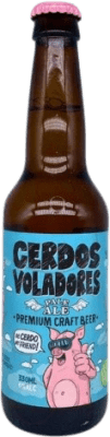 3,95 € Бесплатная доставка | Пиво Barcelona Beer Cerdos Voladores Pale Ale Испания треть литровая бутылка 33 cl