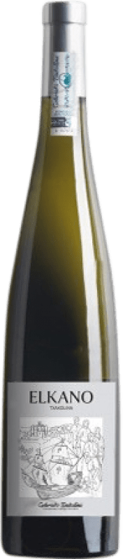 13,95 € Бесплатная доставка | Белое вино Elosegi Elkano Txakoli Sobre Lías Молодой D.O. Getariako Txakolina Страна Басков Испания бутылка 75 cl