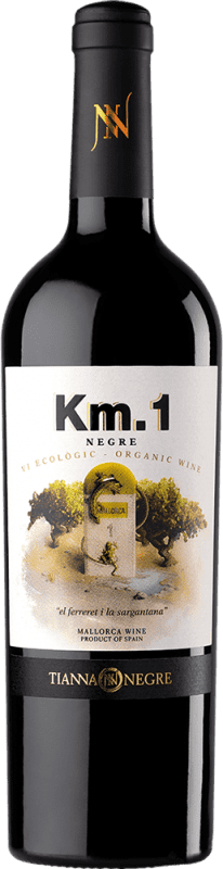 16,95 € Kostenloser Versand | Rotwein Tianna Negre Km 1 Negre Jung I.G.P. Vi de la Terra de Mallorca Balearen Spanien Flasche 75 cl