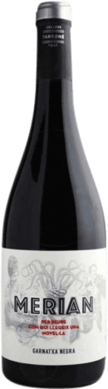 8,95 € Free Shipping | Red wine Cellers Tarrone Merian Negre Young D.O. Terra Alta Catalonia Spain Bottle 75 cl