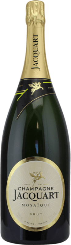 921,95 € Kostenloser Versand | Weißwein Jacquart Mosaique Brut — Herb Große Reserve — Lange Reifung A.O.C. Champagne Champagner Frankreich Pinot Noir — Spätburgunder, Chardonnay, Pinot Meunier — Schwarzriesling Nabuchodonosor-Flasche 15 L