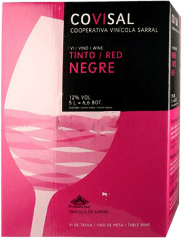 18,95 € Envio grátis | Vinho tinto Sarral Negre Jovem Catalunha Espanha Bag in Box 5 L