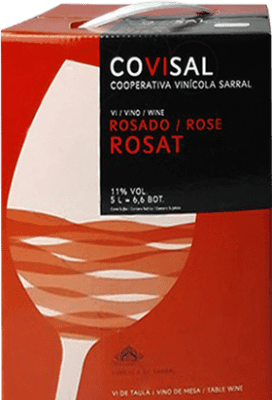 18,95 € 免费送货 | 玫瑰酒 Sarral Rosat 年轻的 加泰罗尼亚 西班牙 Bag in Box 5 L