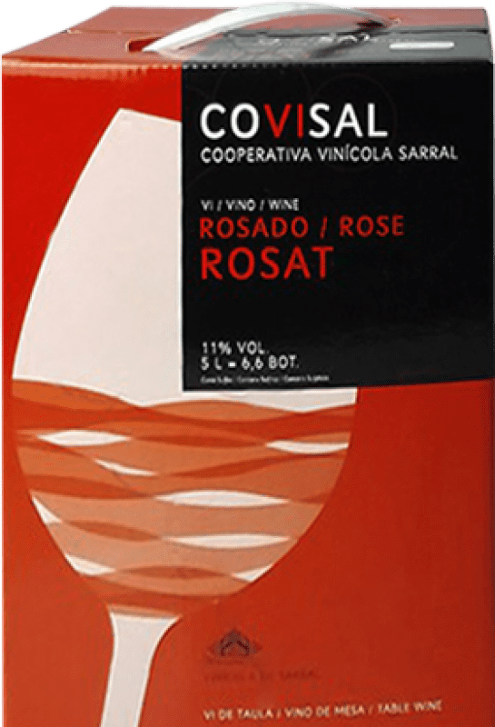 18,95 € Envoi gratuit | Vin Rosé Sarral Jeune Catalogne Espagne Bag in Box 5 L