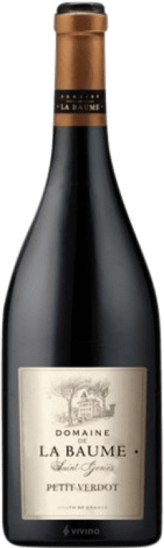 9,95 € Spedizione Gratuita | Vino rosso Domaine de La Baume Saint Genies Tinto Crianza I.G.P. Vin de Pays d'Oc Linguadoca-Rossiglione Francia Petit Verdot Bottiglia 75 cl