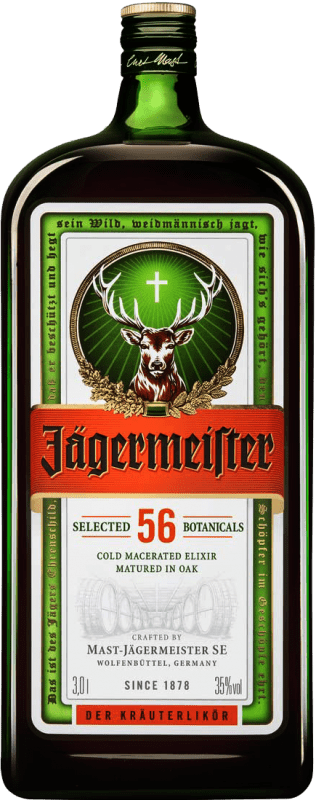 107,95 € Envío gratis | Licor de hierbas Mast Jägermeister Alemania Botella Especial 3 L