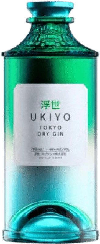 47,95 € Бесплатная доставка | Джин Ukiyo Japanese Dry Gin Япония бутылка 70 cl