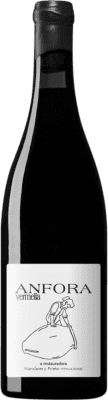 42,95 € Free Shipping | Red wine Nanclares Anfora Vermella D.O. Rías Baixas Galicia Spain Caíño Black Bottle 75 cl