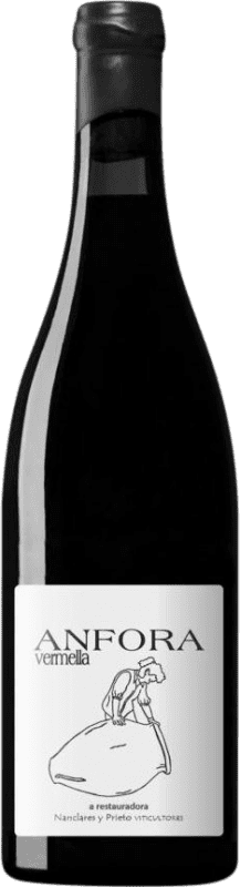 42,95 € Kostenloser Versand | Rotwein Nanclares Anfora Vermella D.O. Rías Baixas Galizien Spanien Caíño Schwarz Flasche 75 cl