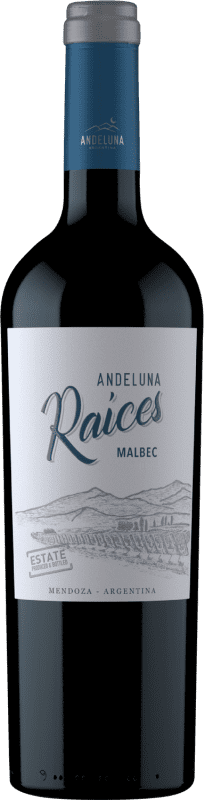 13,95 € Envío gratis | Vino blanco Andeluna Raíces I.G. Mendoza Mendoza Argentina Malbec Botella 75 cl