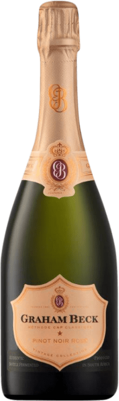 28,95 € Kostenloser Versand | Rosé Sekt Graham Beck Rosé Western Cape South Coast Südafrika 75 cl