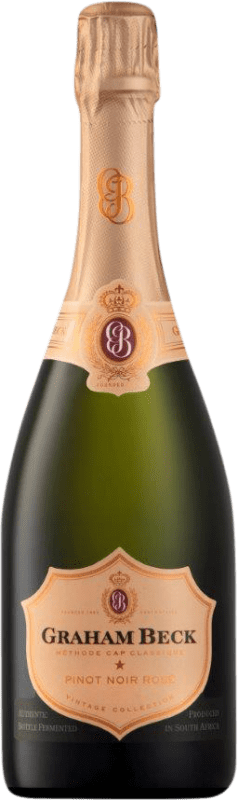 33,95 € Spedizione Gratuita | Spumante rosato Graham Beck Rose Western Cape South Coast Sud Africa Bottiglia 75 cl